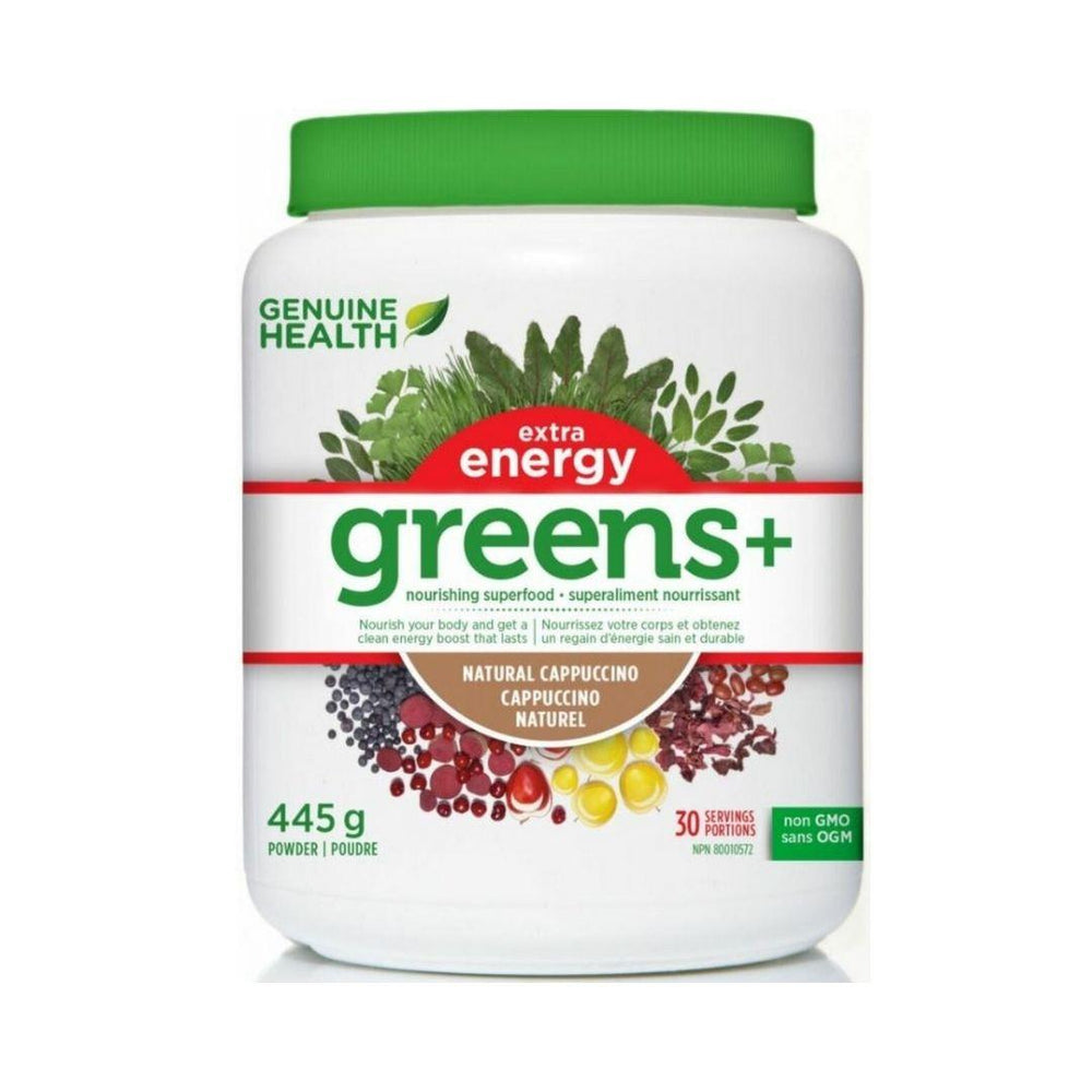 Genuine Health Greens+ Extra Energy (Cappuccino) - 445 g