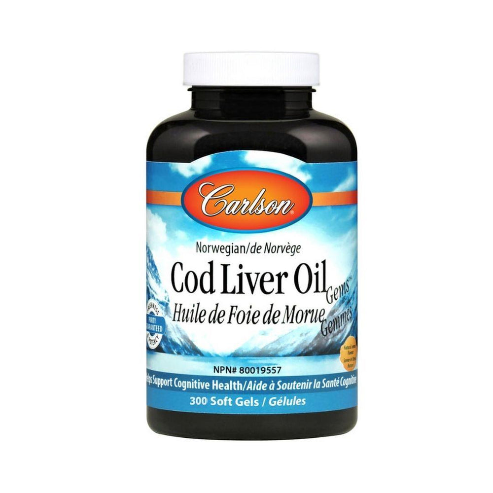 Carlson Cod Liver Oil Lightly Lemon - 300 Softgels