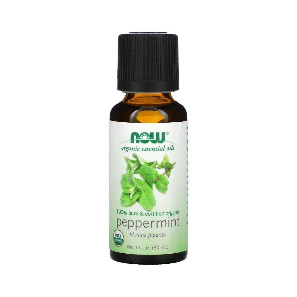 Now 100% Pure Organic Peppermint Essential Oil - 30 mL