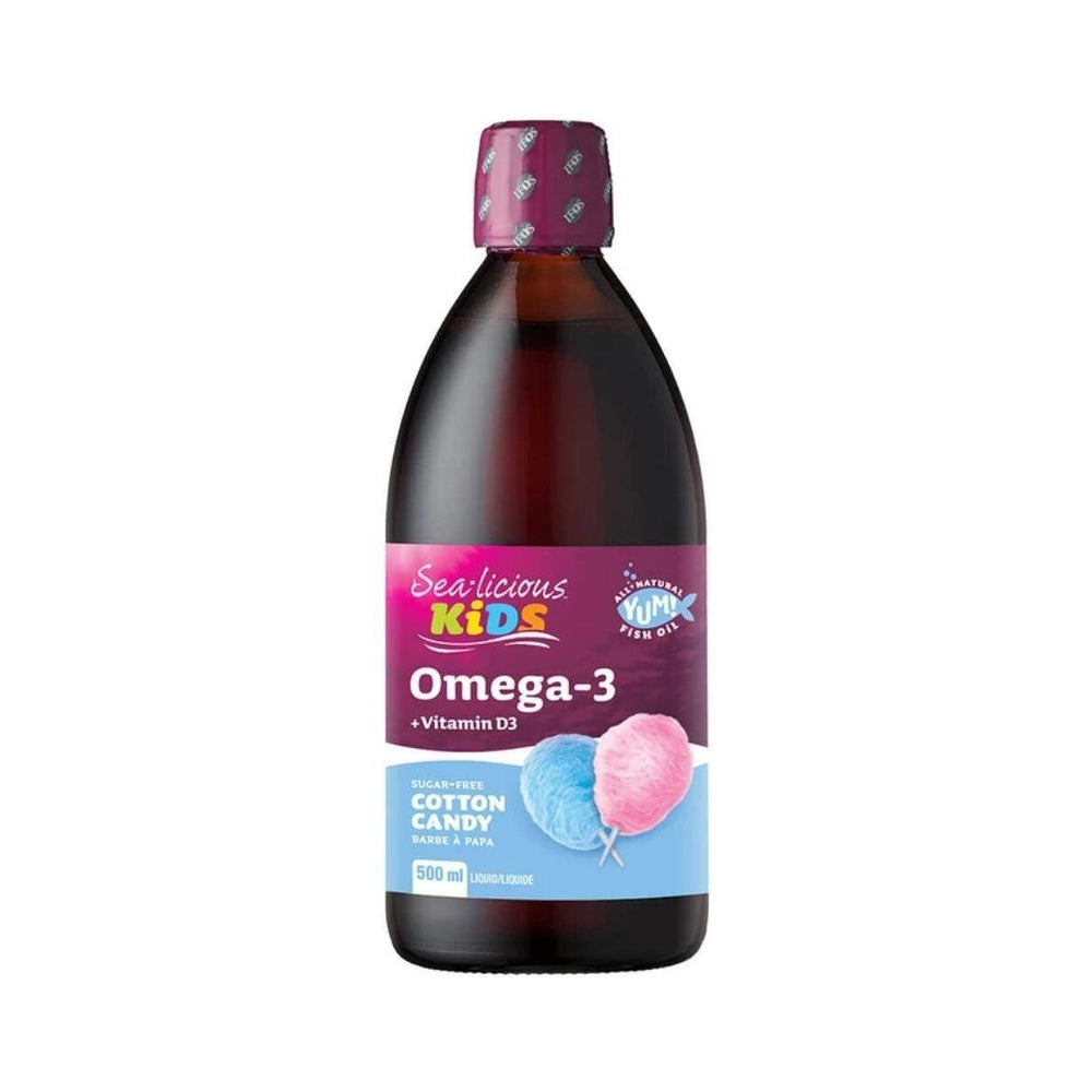 Sea-licious Kids Omega-3 + Vitamin D - Cotton Candy Flavour- 500ml